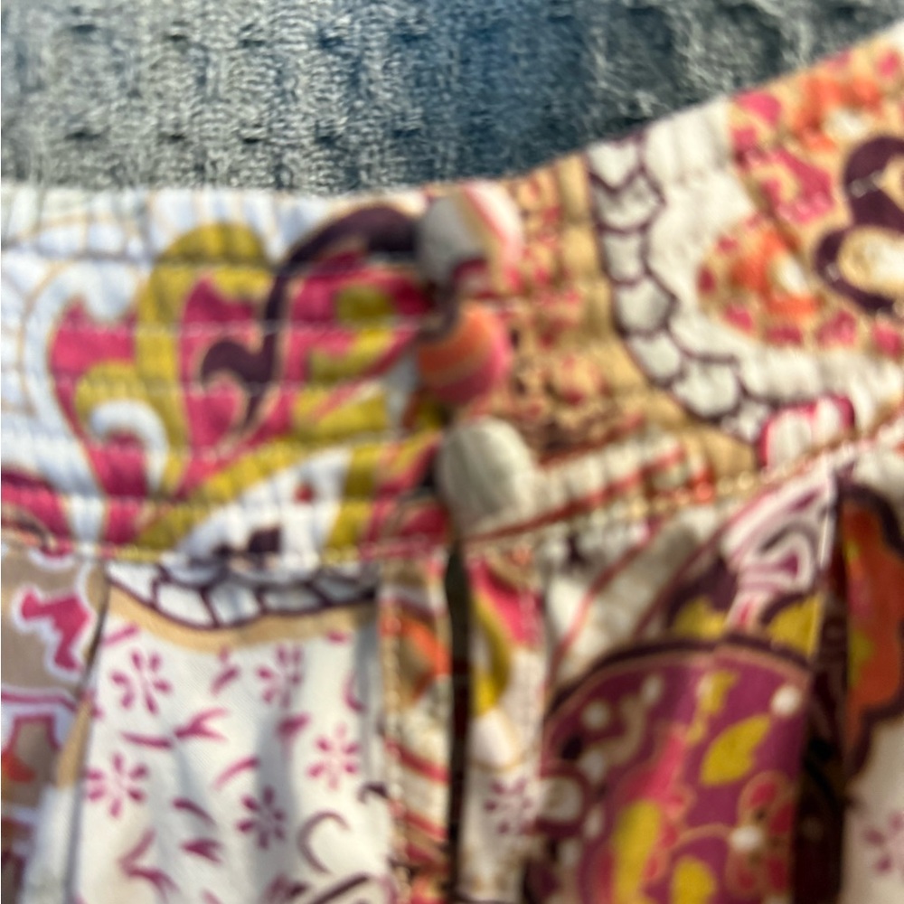 Dialogue Paisley Floral Shirt — Orange,tan,cream & Brown